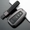 Di Galen metal 18 Camry key bag new Toyota Prado key cover protective shell car key chain modified mens female sky gray fashion braided rope