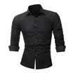 Mens Fashion Slim Fit Business Long Sleeve T Shirt