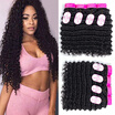 CLAROLAIR Hair 4 Bundles Unprocessed Virgin Brazilian Hair Brazilian Curly Virgin Hair Deep Curly Human Hair Bundles No Shedding S