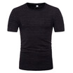 Mens Summer Striped Short Sleeve T Shirt Casual Pullover Tops