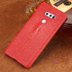 Genuine Leather Phone Case For LG G3 G4 G5 G6 Case Natural Pearl Fish Skin Back Cover