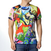 Mens Fashionable Casual Printing Tops Short Sleeved O-Neck Pullover T-Shirts