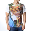 Mens Printing Short Sleeved O-Neck Pullover T-Shirts
