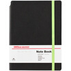 Office Depot OD2032G Ribbon Series Notepad Notebook Diary Black Leather Green Band Tape 32K