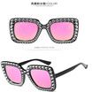 Retro Sunglasses Women Cat Eye Luxury Brand Personality Imitation Diamond Goggles Designer Sunglasses Retro Little Red Sunglasses