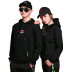 Intercrew sweater female 2018 spring new couple sweater Korean casual fashion couple sweater hooded three-dimensional foam letter printing ITS1TH31W black 85S