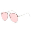 Sunglasses Women Rivet Rimless Fashion Sun Glasses Female Oculos De Sol Feminino Glasses Gafas Lentes Mujer Lunette UV400