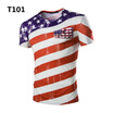 New Mens World Cup Soccer Print T-shirt Short Sleeve Casual Sweatshirt Football Memorial T-shirt Sports Fitness Exercise