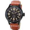 Leather Mens Quartz Wristwatch Waterproof Diving Sport Clock Free Shipping