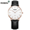 Mens Watches Women Wrist Watch Top Brand Luxury ROSDN Simple Design Ultra Thin Quartz Watch Casual Leather Lovers Watches