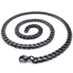 Hpolw 65mm Jewelry Mens Hot Sale Casual Simole Men Stainless Steel Material Braided Black Lobster Clasps Chains Necklaces