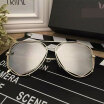 Women Round Double Beam driver Sunglasses Clear lens Vintage Glasses UV400 Multi Colored sunglasses Colorful reflective frog lens