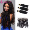 Malaysian Deep Wave With Closure 4 Bundles 13x4 Ear to Ear Lace Frontal Closure With Bundles Malaysian Virgin Hair With Closure