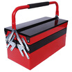 Wick Wico WK990014 three-layer metal toolbox stainless steel household toolbox car storage box electrician repair parts box boutique