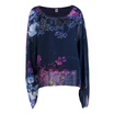 Floral Women Summer Batwing Sleeve Loose Chiffon Tops T-shirt Blouse US Stock