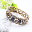 Simulation Jewelry Women Turkish Bangles Flower Cuff Resin Bracelets Arab Ethnic Antique Pulseiras Feminino Ladies Favorite Gift