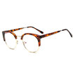 women eye glasses frame men Vintage metal round half frame Brand design eyeglasses Myopia Glasses spectacles Optical Clear Lenses