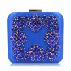 Milisente Women Evening Bags Ladies Clutch Purse Blue Diamond Box Clutches Wedding Party Bag