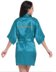 Short Robe Bride Bridesmaid Silk Satin Kimono dressing Gown Sleepwear Bathrobe