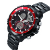 2015 Dens Naviforce Military Watch Stainless Steel Dual Display Quartz Watch Male