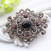 SUNSPICE MS Turkish Vintage Flower Resin Brooch Pins Antique Color Round Brooches Jewelry Ethnic Bohemia Hijiab Lapel Corsage