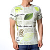 Mens Fahion Letter Print Slim Fit Short Sleeve Casual T-Shirts