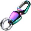 Authentic zobo car keychain double key ring press pick wrought iron twisted key ring car ornaments birthday gift ZB-927 titanium gold