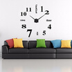 3D Wall Clock Frameless Modern Mirror Metal Large Wall Stickers Clocks Wall Watches Room Home Decorations