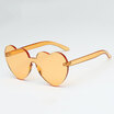 New Arrival Red Heart sunglasses for women 2018 trendy novelty rimless sun glasses candy color love style fashion pink eyewear