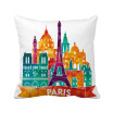 Castle Paris France Eiffel Tower Square Throw Pillow Insert Cushion Cover Home Sofa Decor Gift