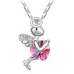 Heart Crystal from Austrian Angel Pendant Necklace For Women High Quality Fashion Jewelry Friendship Party Gift 2211