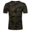 New Mens Camouflage Round Neck T Shirt Summer Short Sleeve Round Neck T Shirt