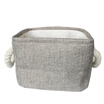 Jing Hui Si Chuang JH0559 storage box snacks underwear storage basket cotton&linen storage box basket small gray