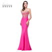 Babyonline Mermaid Evening Dress for Women Formal Lace Appliques Long Prom Dress