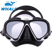 Whale Brand Professional Mirrored Scuba Diving Mask Goggles Tempered Mirrored Lens Glass 5 color glass MMK-2600