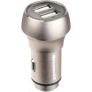 Newman Newsmy Car Charger Cigarette Car Charger NM-9 Gold Metal Car Charger Dual USB One Slot Two Automatic Split
