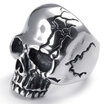 Hpolw black Stainless Steel Gothic Skullskeleton Biker Mens big eyes men RingQuality guaranteecolorfastsell very we