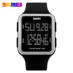 Women Men Sport Watch Candy Color Silicone Square LCD Digital Sport Watch