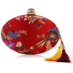 Milisente Women Vintage Floral Red Clutch Purse Diamond Hasp Embroidery Flower Cocktail Evening Bags For Wedding With Tassel