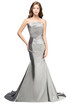 Silver Mermaid Long Evening Prom Dress Pageant Party Bridesmaid Dresses Mother Of The Bride Gown