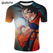 Multi-style Seven Dragon Ball Anime Print T-shirt Mens Fashion Short-sleeved Casual T-shirt Summer Cool Cotton T-shirt