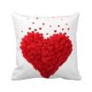 Shaped Red Hearts Valentines Day Square Throw Pillow Insert Cushion Cover Home Sofa Decor Gift