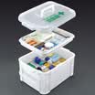 SANADA imported multi-function first aid kit home medicine box storage box plastic storage box white