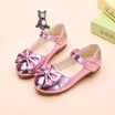 Fashion Girls Shoes Soft PU Leather Medium Big Kids Flat Shoes With Bow-knot Children Princess Wedding Party Flats