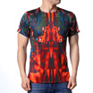Fashion Mens O-neck Geometry Print Pullover T-Shirts