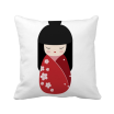 Red Kimono Sakura Japan Square Throw Pillow Insert Cushion Cover Home Sofa Decor Gift