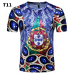Summer New Mens T-Shirt WorldCup Printed Football T-shirt Casual Commemorative T-shirt Sports Running Fitness Exercise
