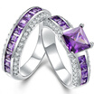 New Hot selling 2 In 1 Fashion Ladys 10KT white Gold Plated weeding&party Ring Size45678910 R0168