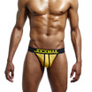 JOCKMAIL Mens Thong Super Sexy Double Thong Mesh Breathable Sexy Underwear GAY