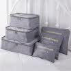 Youjialiangpin Korean travel storage bag waterproof clothes storage bag finishing bag business suit 6 piece set Mocha gray